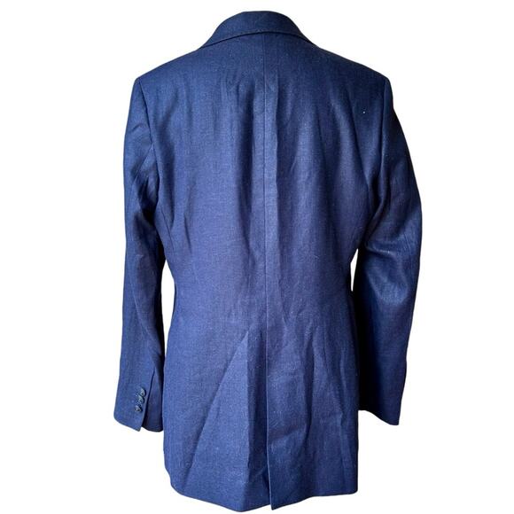 Vilagallo linen blend blazer navy sz 10 EU 44 - Picture 2 of 7